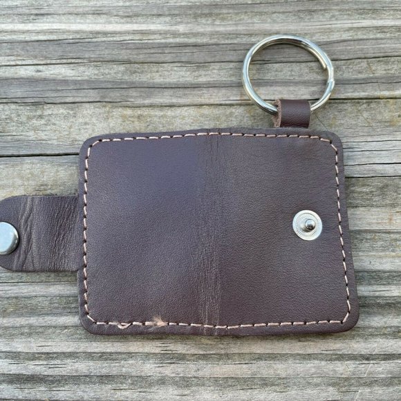 Keys Holder Handmade Genuine Leather Key Chain Brown Key rings SIM card Holder - Picture 9 of 11